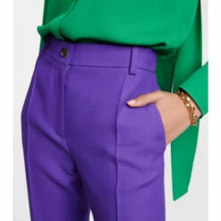 Valentino Wool And Silk Flared Pants -Deals Valentino Store unnamed file 800