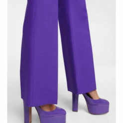 Valentino Wool And Silk Flared Pants -Deals Valentino Store unnamed file 801