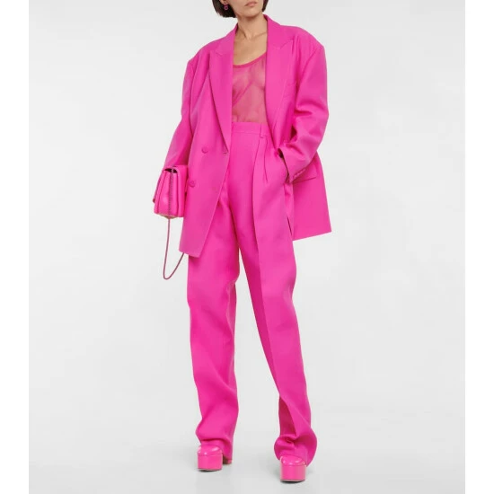 Valentino Straight Wool And Silk Crêpe Pants 3 Valentino Straight Wool And Silk Crêpe Pants