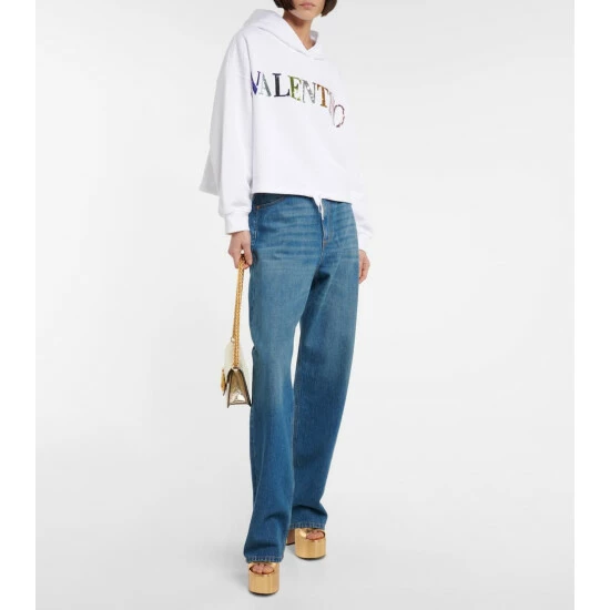 Valentino Logo Cotton Hoodie 3 Valentino Logo Cotton Hoodie