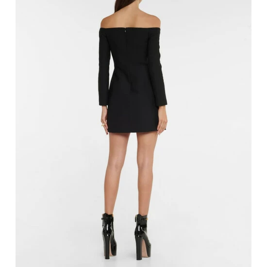 Valentino Off-the-shoulder Crêpe Minidress 4 Valentino Off-the-shoulder Crêpe Minidress - Image 2