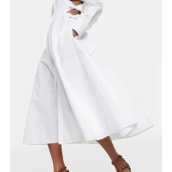 Valentino Bow-embellished Cotton Shirt Dress -Deals Valentino Store unnamed file 88