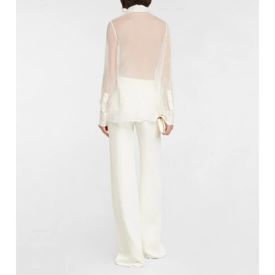 Valentino Silk Chiffon Tie-neck Blouse 4 Valentino Silk Chiffon Tie-neck Blouse - Image 2