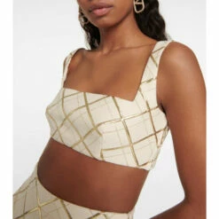 Valentino Wool-blend Brocade Crop Top -Deals Valentino Store unnamed file 9