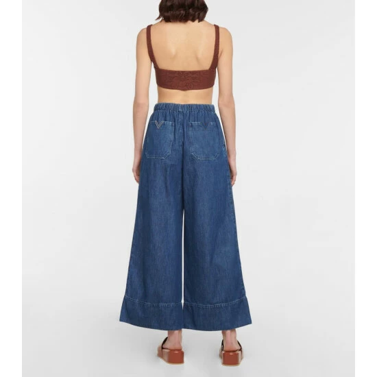 Valentino High-rise Denim Wide-leg Pants 4 Valentino High-rise Denim Wide-leg Pants - Image 2
