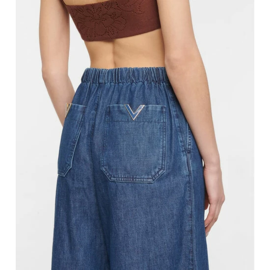 Valentino High-rise Denim Wide-leg Pants 6 Valentino High-rise Denim Wide-leg Pants - Image 4
