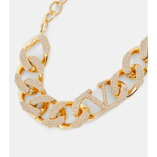 Valentino VLogo Chain Embellished Choker 5 Valentino VLogo Chain Embellished Choker - Image 3