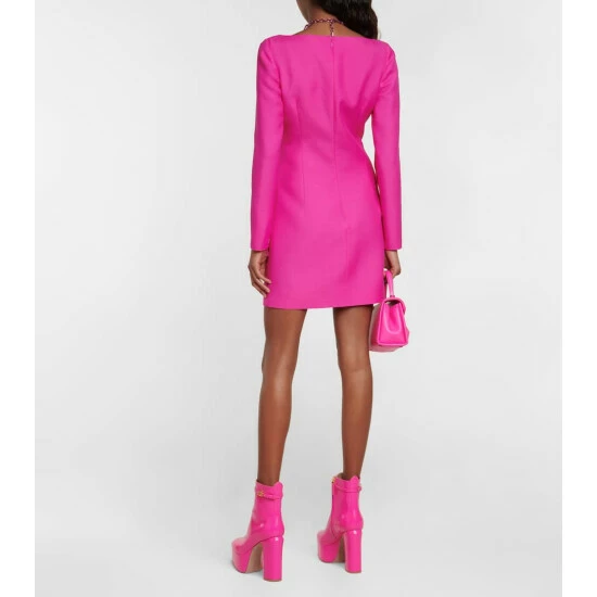 Valentino Wool And Silk Crêpe Minidress 4 Valentino Wool And Silk Crêpe Minidress - Image 2