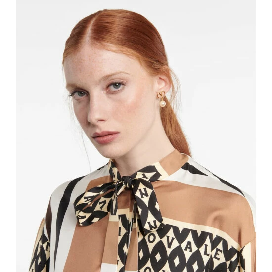 Valentino VLogo Faux Pearl Earrings 4 Valentino VLogo Faux Pearl Earrings - Image 2