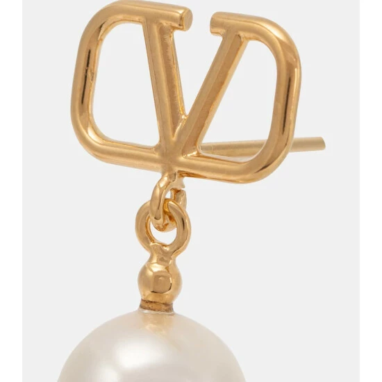 Valentino VLogo Faux Pearl Earrings 5 Valentino VLogo Faux Pearl Earrings - Image 3