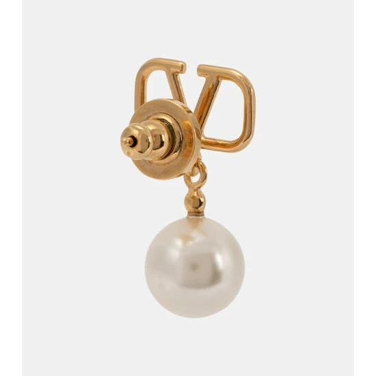Valentino VLogo Faux Pearl Earrings 6 Valentino VLogo Faux Pearl Earrings - Image 4