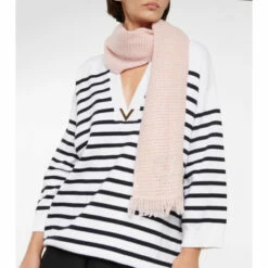 Valentino VLogo Cashmere And Silk Blend Scarf