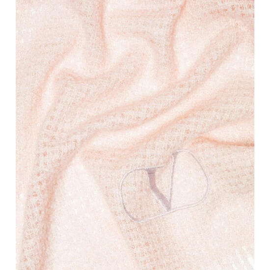 Valentino VLogo Cashmere And Silk Blend Scarf 6 Valentino VLogo Cashmere And Silk Blend Scarf - Image 4
